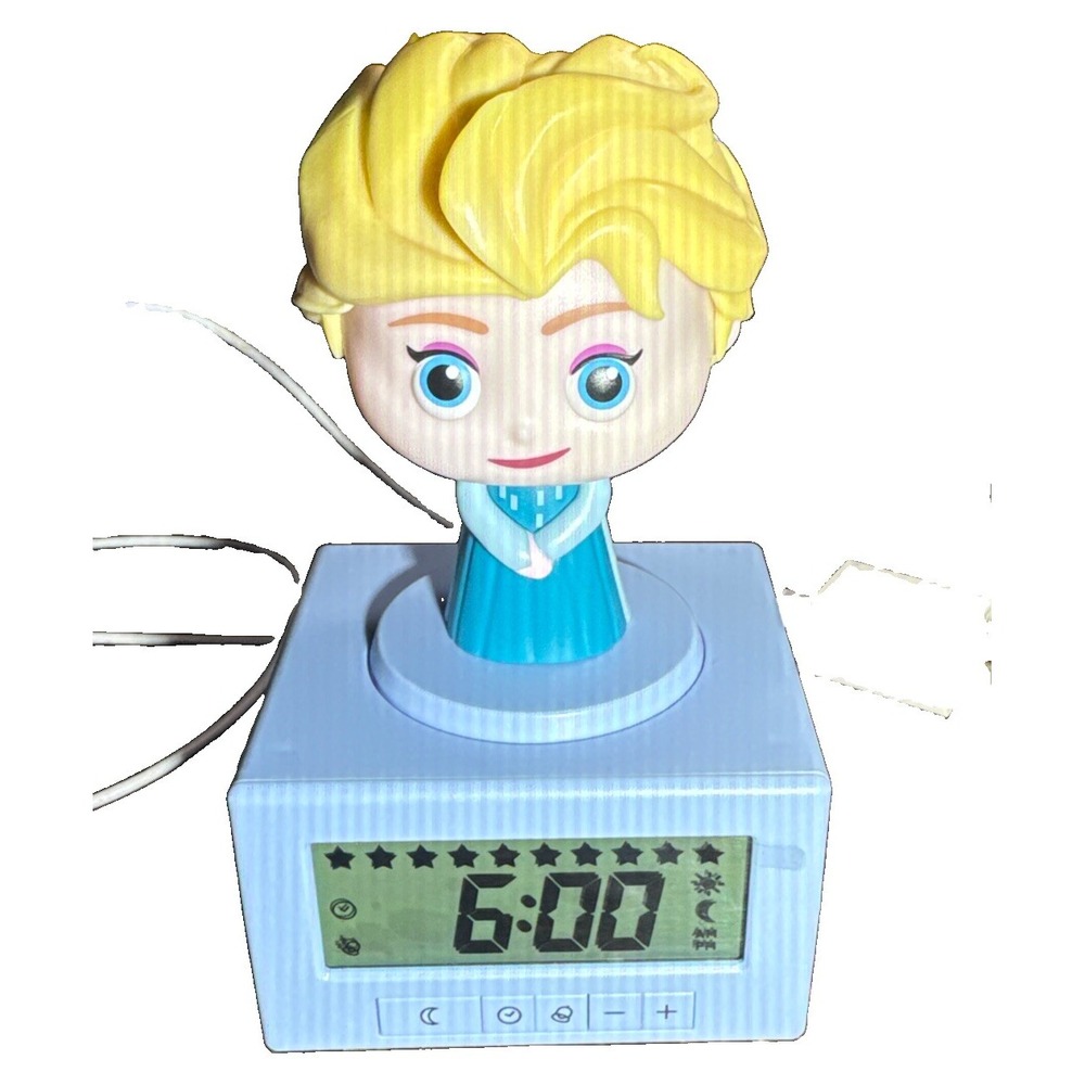 Disney Elsa Frozen Sleep Training Alarm Clock Officially Licensed - USB Powered